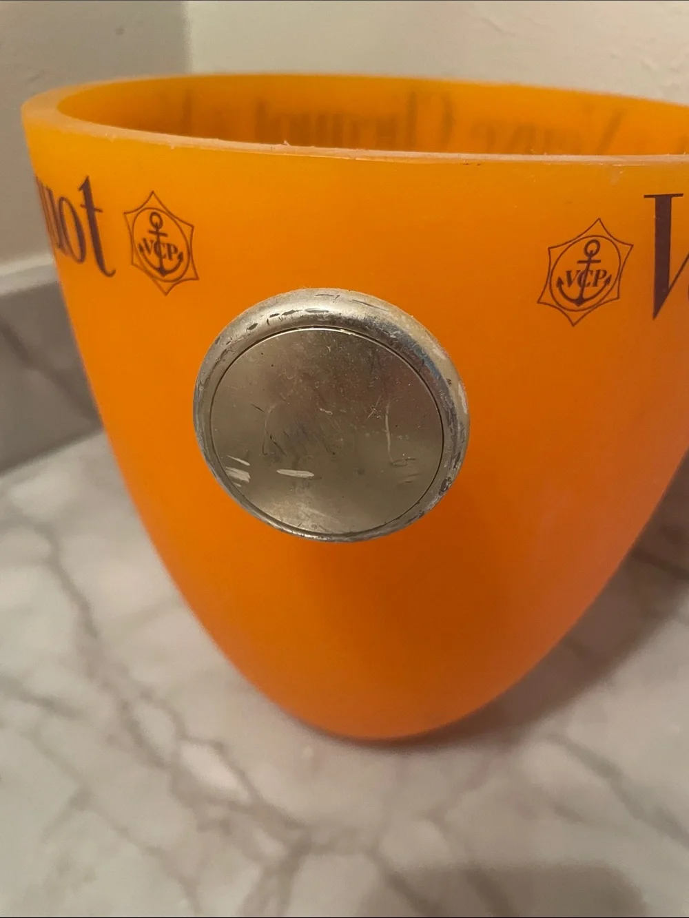 Vueve Cliquot Orange Champagne Ice Bucket